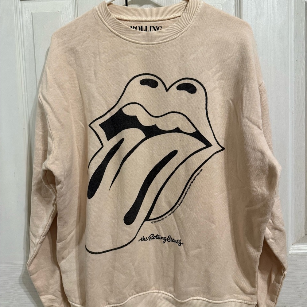 Buckle Rolling Stones Cream Crewneck Seeatshirt